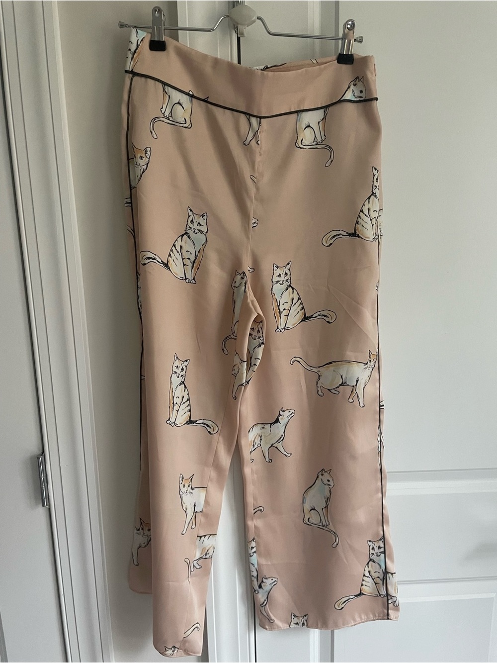 Zara Satin Cat Print Pant